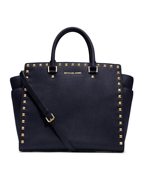 michael michael kors selma studded saffiano tote|Michael Kors marilyn tote.